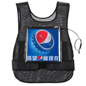 Led Flexible <b>Screen</b> Advertising Vest Clothes Full Color Rolling Walk Word Waterproof Electronic Vest Led Vest Light <b>Screen</b> - Product Image 1