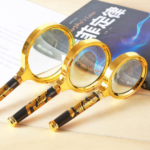 Magnifying Glass 10x 90mm Handheld For Reading Books And Newspapers Dragon Wood Handle - Product Image 1