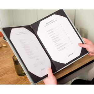 Manufacturer Linen Menu Book Binding Fabric Menu with Elastic Cord Restaurant Menu Holder - Product Image 5