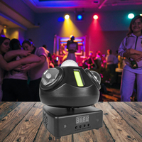 Solution d'éclairage de scène compacte : Projecteur rotatif stroboscopique laser blanc chaud pour discothèques, boîtes de nuit, KTV, DMX512 E27