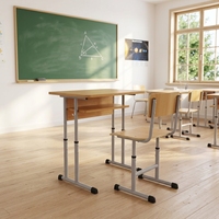 Meubles scolaires roumains, ensemble bureau et chaise pour étudiants, MDF, chaise et bureau réglables pour salle de classe