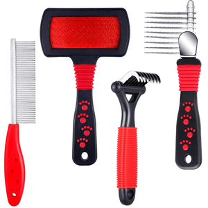 <b>Pet</b> Dog Cat Animal Soft <b>Brush</b> <b>Brush</b> Stainless Steel Needle and <b>Pet</b> Grooming Cleaning <b>Brush</b> - Product Image 1