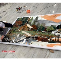 Matériaux de construction : Médaillon en marbre découpé au jet d'eau, Carrelage floral pour sol, Carrelage à motif tapis en marbre, Carrelage de sol en marbre incrusté, Murales en marbre