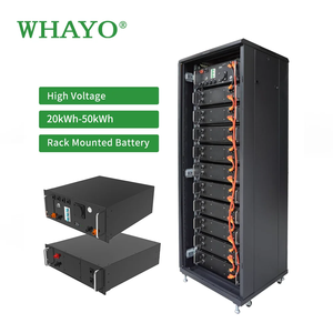 Kompak 20kWh 30kWh 50kWh 60kWh rak baterai Lithium tegangan tinggi untuk penyimpanan tenaga surya perumahan dan cadangan energi pintar - Product Image 1