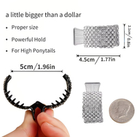 En gros, petites pinces à cheveux en métal avec strass, type pince requin à maintien ferme, pour queue de cheval haute, accessoires capillaires pour femmes