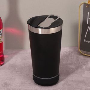16oz 304 Stainless Steel Vacuum Insulated Cup Beer Mug Outdoor <b>Bluetooth</b> <b>Speaker</b> Car Tumbler Mug Cup <b>with</b> Bottle Opener - Product Image 5