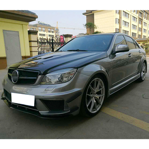 Kit di Aggiornamento Auto in Fibra di Carbonio Umida, Paraurti Anteriore e Posteriore, Cofano Motore, Parafango, Nuova Condizione, Compatibile con Mercedes-Benz <span class=keywords><strong>Classe</strong></span> C 2008-2010 W204 Serie <span class=keywords><strong>Black</strong></span> - Product Image 1