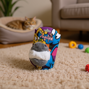 ของเล่นหนูแบบมีห่วงดึงสั่นได้สำหรับเพื่อนสัตว์ขนฟู - Product Image 2