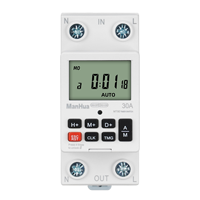Manhua MT90 Pompa Digital Modular Cerdas Motor Beban Berat Saklar Timer Waktu 30A 40A 230VAC Bertenaga Baterai 7 Hari 24 Jam