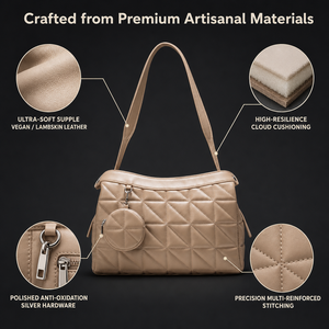 Famous Brand Designer Vintage Lady Custom Padded Small Fashion PU Leather Quilted Puffy Sling Crossbody Bag <b>Zip</b> Closure - Product Image 4
