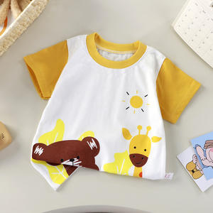 T-shirt à manches courtes décontracté pour enfants <span class=keywords><strong>Prince</strong></span> bas en gros nouvel été hauts à demi-manches garçons filles imprimé dessin animé - Product Image 4