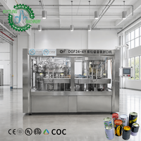 Ligne de mise en conserve de qualité supérieure 10000CPH 24 têtes avec machine de remplissage 2-en-1, dépalletiseur et sécheur par soufflage pour boissons gazeuses