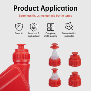 Bouchon à <span class=keywords><strong>bec</strong></span> rétractable en PEHD de 45 mm avec longue gaine, couvercle à vis en plastique anti-fuite pour bidon d'huile moteur, d'additif ou de liquide antigel - Product Image 5