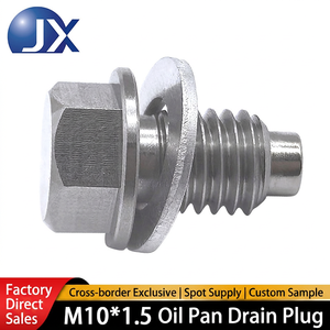 ปลั๊กระบายน้ำมันแม่เหล็กสแตนเลส M10×1.5, แม่เหล็กนีโอไดเมียมแบบ CNC สำหรับถังน้ำมันเครื่อง, ช่วยดักจับเศษโลหะขนาดเล็ก - Product Image 5