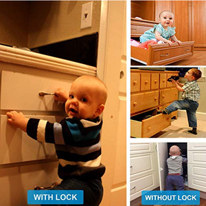 <span class=keywords><strong>2022</strong></span> vente chaude bébé serrures de sécurité blanc noir ressort serrures de tiroir - Product Image 6