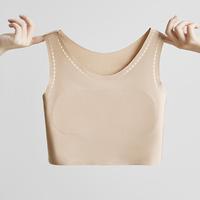 Soutien-gorge mince confortable respirant tricoté de style quotidien sans trace naturel tombant tasse push-up résistant à la transpiration