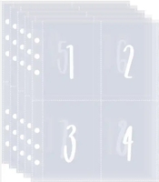 Transparent A5 argent enveloppes Photo manches rechargeables 4 poches reliure à anneaux remplacement pochettes d'argent pour la farce d'argent