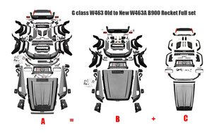 Bộ body kit sợi carbon khô Brabs G900 cho Mercedes Benz G Class G63 W464 W463A, gồm lưới tản nhiệt chính, khuếch tán sau, cánh gió - Product Image 4