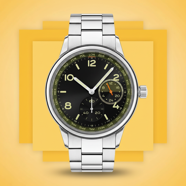 Men's Classic Chronograph Watch Zinc Alloy Case Stainless Steel 22mm Black Glass Crystal Quartz Movement 10m Water Resistant
