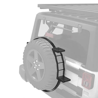 Support universel en acier pour roue de secours de voiture, marchepied de hayon, support de montage de roue de secours avec corde de fixation pour pick-up, camionnette, SUV tout-terrain