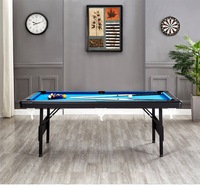 Table de billard pliante moderne et économique de 1,93 m (6FT/7FT) pour adultes, idéale pour l'intérieur