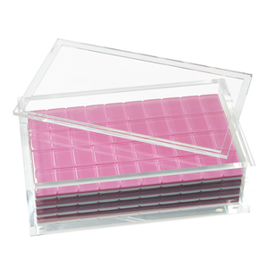 Chất lượng cao và tay nghề tốt sang trọng trong suốt Acrylic hiển thị hộp 5mm 10mm Độ dày hộp để lưu trữ Mạt chược ở moq thấp - Product Image 2