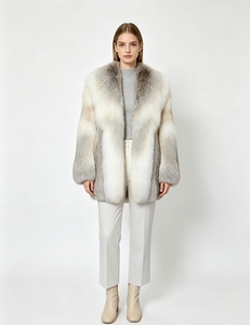 Luxury Real Sun Glo High Street Fox <strong>Fur</strong> Women's Short Thick Windproof Natural Winter Coat &amp; <strong>Jacket</strong> - Product Image 2