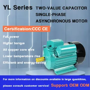 YL90L-4 1.5KW 2HP ตัวเก็บประจุสองค่ามอเตอร์เหนี่ยวนําเฟสเดียวมอเตอร์ไฟฟ้าแบบอะซิงโครนัส AC