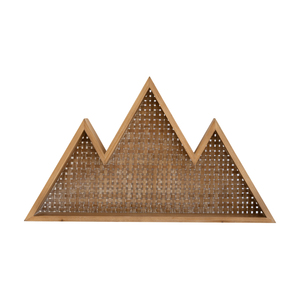 Scaffale galleggiante moderno rustico geometrico montagna bambù e struttura in legno vendita calda - Product Image 1