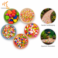 Galets teints multicolores en pierre naturelle pour aménagement paysager de jardin, décoration d'aquarium, vente en gros