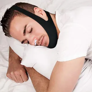 Ceinture de menton Anti-ronflement aide au sommeil produits de soins de santé réglables sangle de menton Anti-ronflement en néoprène pour arrêter le ronflement