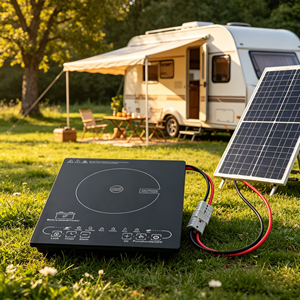 Precio Competitivo OEM/ODM Cocina Solar Individual Portátil a Batería 1200W Impermeable con Control Táctil Placa de Inducción - Product Image 4