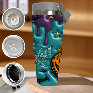 แก้ว<span class=keywords><strong>น</strong></span>้ำ 3 มิติ ลายแจ็คโอแลนเทิร์น ขนาด 30 ออ<span class=keywords><strong>น</strong></span>ซ์ พร้อมหูจับ แก้วเดินทางลายใยแมงมุมและคราบสีสำหรับฮาโลวีน สิ<span class=keywords><strong>น</strong></span>ค้าจากสหรัฐอเมริกา ของขวัญฮาโลวีน<span class=keywords><strong>น</strong></span>่ารักแต่หลอนๆ - Product Image 4