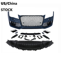 Kits de carrosserie de pare-chocs avant style RS7 2009-2015 avec grille en nid d'abeille noire pour Audi A7 S7 C7 2009 2010 2011 2012 2013 2014 2015