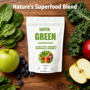 Poudre de super-aliments OEM Super Greens Premium, plus de 20 légumes verts biologiques, aliments entiers, antioxydant, enzyme digestive, probiotique, vitamines - Product Image 2