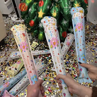 Pistolet à feux d'artifice gonflable automatique vente en gros pistolet à confettis auto-gonflant jouets de fête feux d'artifice de poche célébration