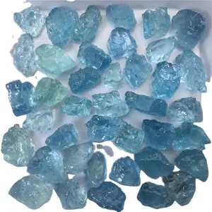 Wholesale High Quality Natural Blue Aquamarine Stone Quartz Raw Crystal Rough Gemstones For Jewelry Making