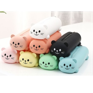 กล่องดินสอซิลิโคนรูปแมวแบบขายส่ง ปรับแต่งได้ หลายฟังก์ชั่น น่ารัก สร้างสรรค์ สำหรับอุปกรณ์การเรียน - Product Image 4