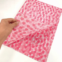 Offre Spéciale papier d'emballage en forme de coeur rose 17gsm papier de soie avec logo personnalisé pour emballage de vêtements cadeaux papier artisanal durable