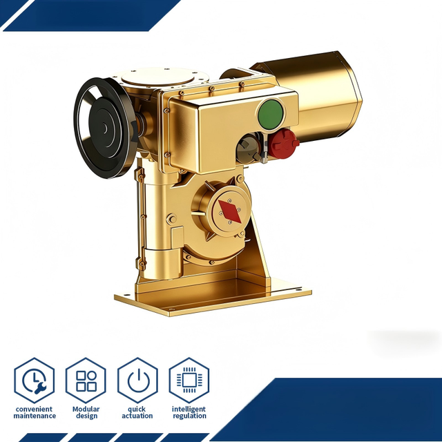 Quarter Turn Intelligent Electric Actuator AC380V 220V 400V 415V 4-20mA Modulation 6000Nm Torque for Water Treatment