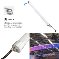 Barre lumineuse matricielle RVB à LED verticale à 360 degrés avec contrôle DMX 512, éclairage KTV 15W