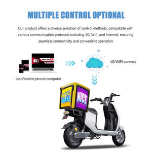 Caja de Reparto Publicitaria LED P3 para Exteriores con Control Remoto WiFi 4G para Motocicletas de Reparto de Comida - Product Image 2