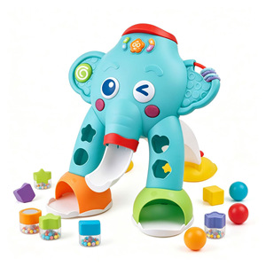 Jouet interactif Éléphant à balles avec musique et lumières, centre d'activités éducatives pour tout-petits, jouet sportif d'apprentissage pour bébés - Product Image 1