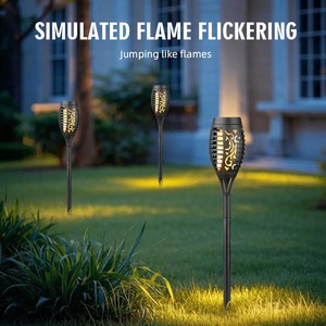 Nhà máy trực tiếp 12 LED năng lượng mặt trời ánh sáng sân vườn nhấp nháy ngọn lửa Con Đường cỏ đèn cho trang trí sân vườn - Product Image 6