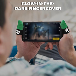 รุ่นที่ปรับปรุงให้มองเห็นได้ชัดเจนไฟเบอร์สีเงินแท้และคาร์บอนไฟเบอร์ปลอกสวมนิ้วสำหรับเล่นเกมแบบมืออาชีพไม่มียางรัดปรับแต่งโลโก้ได้ - Product Image 3