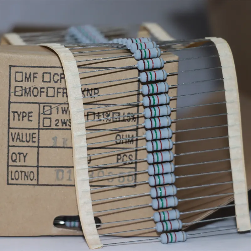 Metal Oxide Film Resistors 1/8W 1/4W 1/2W 1W 2W 3W 5W 1% 2% 5% Tolerance MOF Metal Oxide Film Resistors