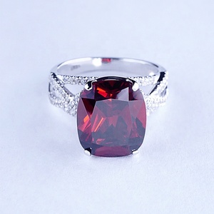 <span class=keywords><strong>Ruby</strong></span> và đá trắng thời trang mới Nhẫn <span class=keywords><strong>Ruby</strong></span> đá Vòng thiết kế Đá Nhẫn cho phụ nữ 925 Sterling Silver 18K vàng mạ đồ trang sức - Product Image 2