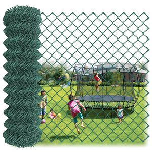 Malla ciclónica galvanizada de alambre de 2.5mm y 3mm, valla de alambre de eslabones de cadena de hierro recubierta de PVC, puerta de valla para jardín - Product Image 1