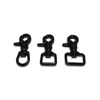 1 pouce en acier inoxydable PVD noir mat déclencheur mousqueton Martingale collier de chien chaîne D anneau quincaillerie ensemble