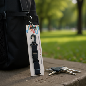 Portachiavi Ilan 21x2,5 cm con moschettone nero, accessorio per borse e chiavi - Product Image 2